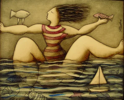 Mujer en la playa