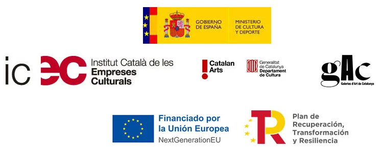 Logos de colaboradores y certificaciones de L'Arcada Galería d'Art